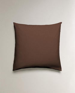 ZARA HOME (200 НИТЕЙ) НАВОЛОЧКА ИЗ ПЕРКАЛЯ, ШОКОЛАДНО-КОРИЧНЕВЫЙ
