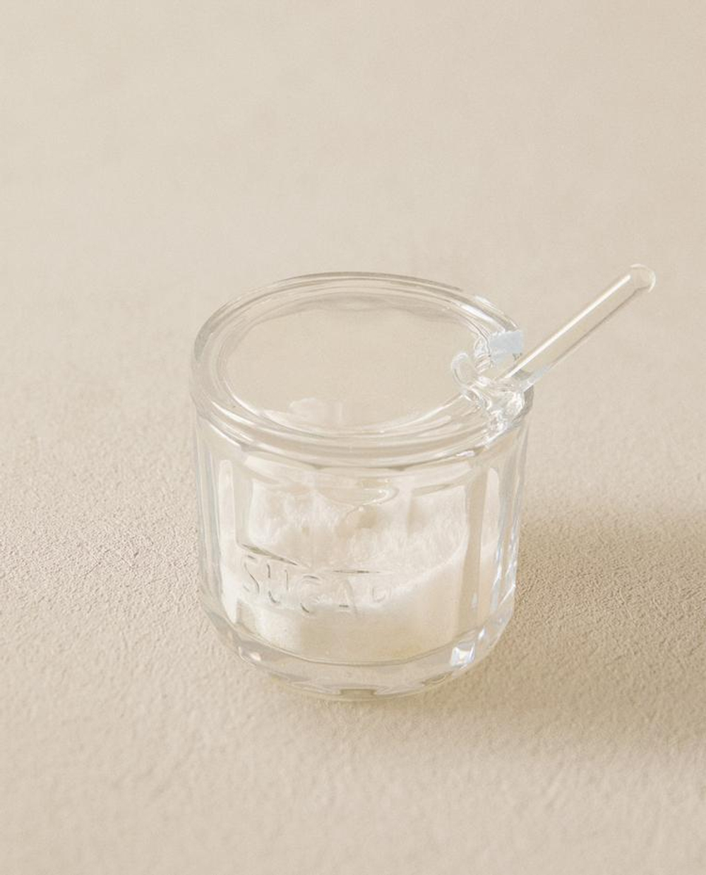 ZARA HOME САХАРНИЦА ИЗ СТЕКЛА С КРЫШКОЙ, ПРОЗРАЧНЫЙ