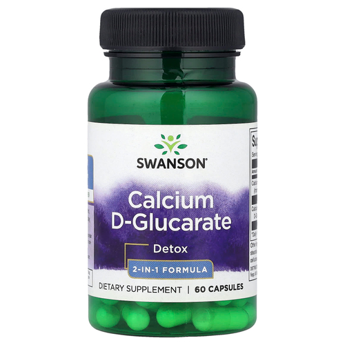 Swanson Vitamins, D-глюкарат кальция, 60 капсул (250 мг в 1 капсуле)