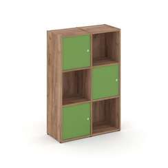 Locker plus Комплект №2 LK.K-002 Дуб Табак/Зеленый 798*350*1203