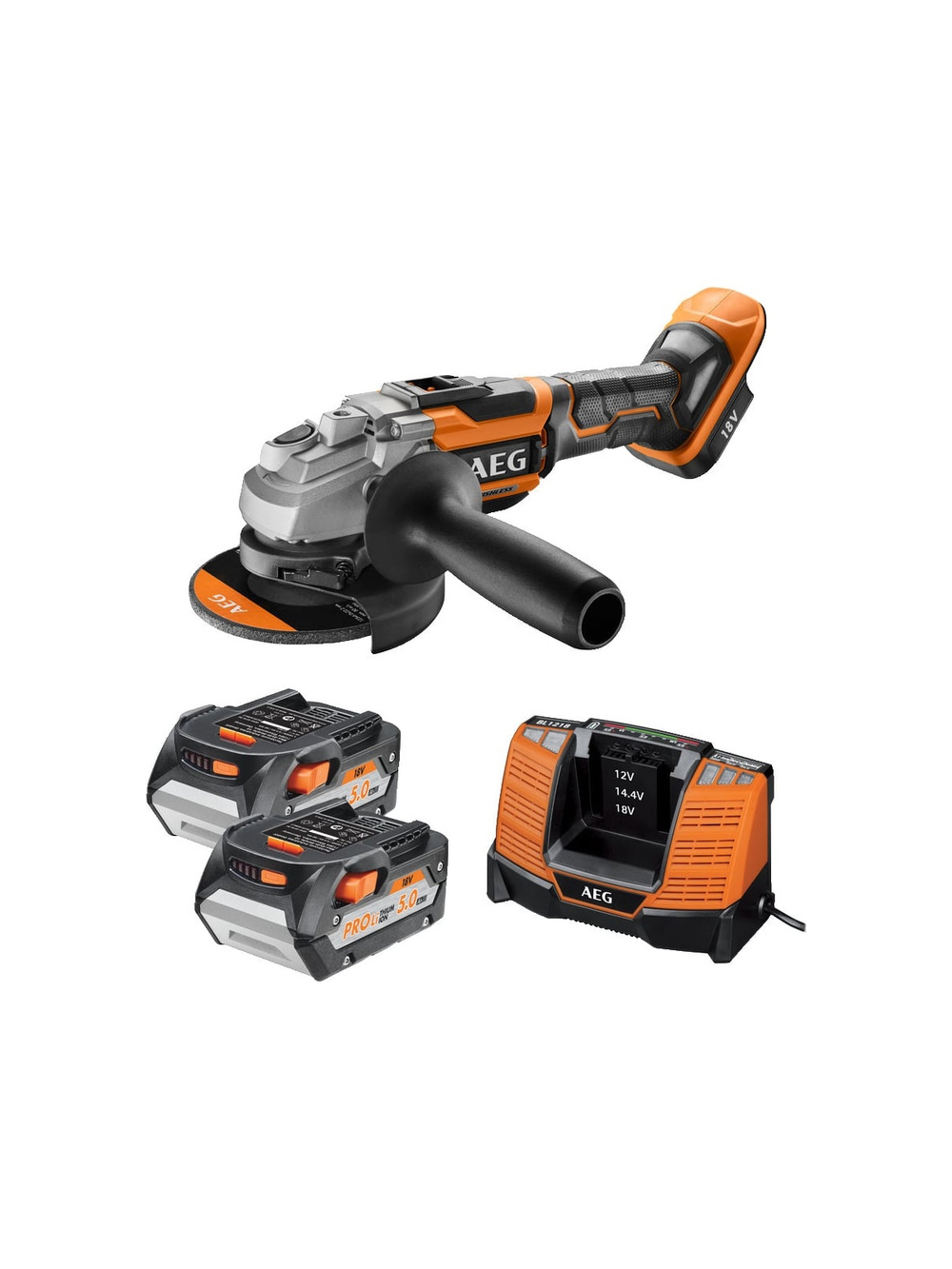 Бесщеточная угловая шлифмашина AEG BEWS18-125BLLI-502C 4935464417