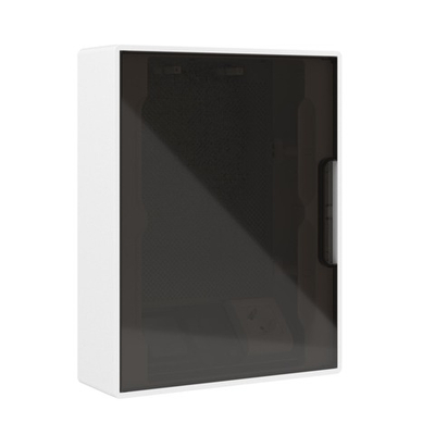 Щиток 24 мод настенный слаботочный FRAME, белый, с тонированной дверцей,с монтажной платой, в комплекте с 1 розеткой Viva (арт. 45005) и 1коробкой PDD (арт. 10033)