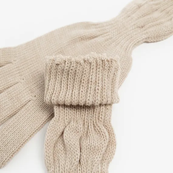 Перчатки женские, цвет бежевый, размер 18