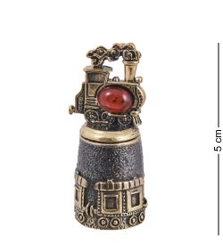 AM-4024 Наперсток «Паровоз» (латунь, янтарь)