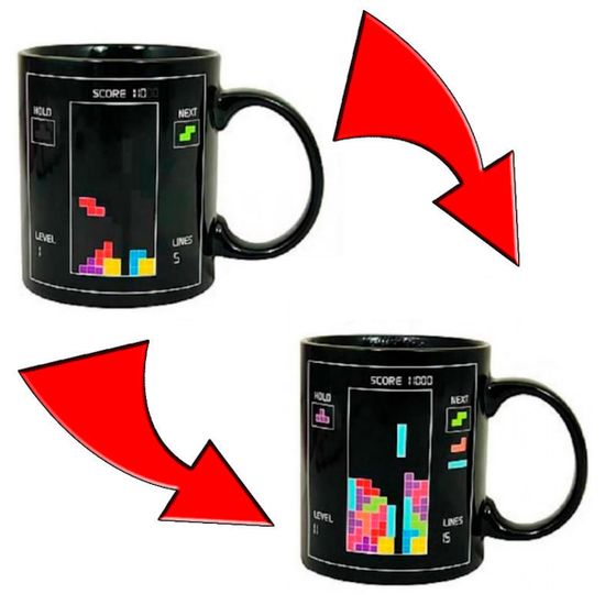 Кружка хамелеон Тетрис