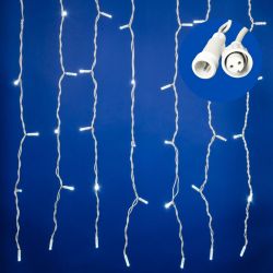 ULD-C1515-160-TWK WHITE IP67 Занавес светодиодный с эффектом мерцания. 1.5х1.5м. Соединяемый. 160 светодиодов. Белый свет. Провод белый. TM Uniel.