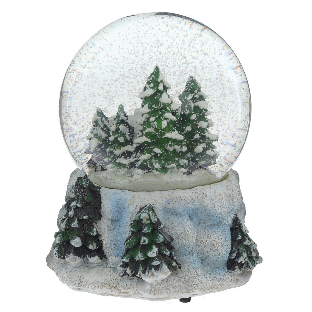 GAEM Фигурка декор в стекл шаре "Домик" (муз с ключ), D 10 см, L12 W12 H14,5 см, 2в.