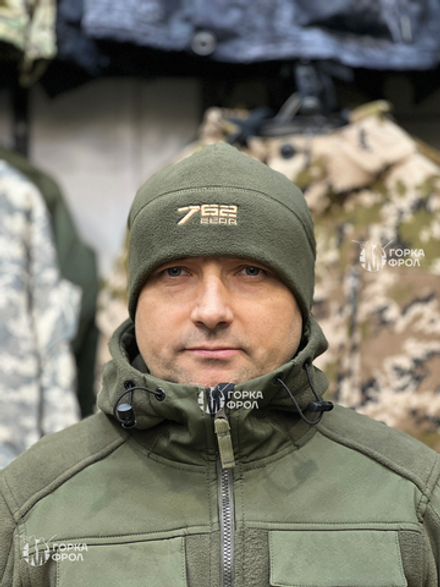 Флисовая теплая шапка мужская 7.62 Gear, Олива