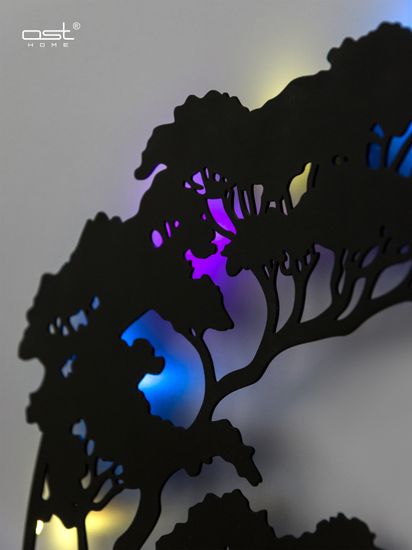 Панно с RGB подсветкой "Бонсай"