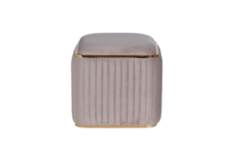 Пуф велюровый h45см Garda Decor Glarus серый 102AN-PUF-1300-SER