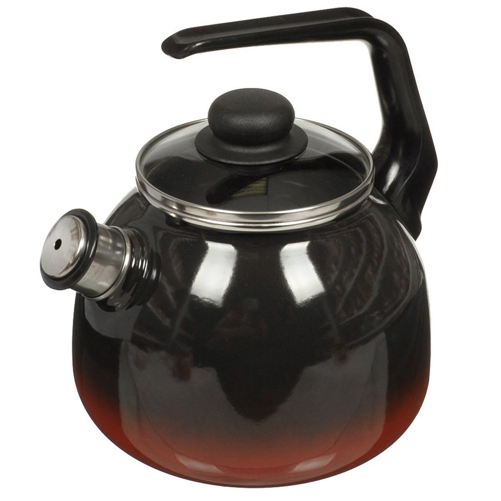 Чайник сталь, эмал, 3 л, свист, руч консоль, СтальЭмаль, Кармен, 4с209я