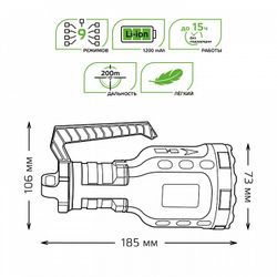 Фонарь ручной Gauss  GF209