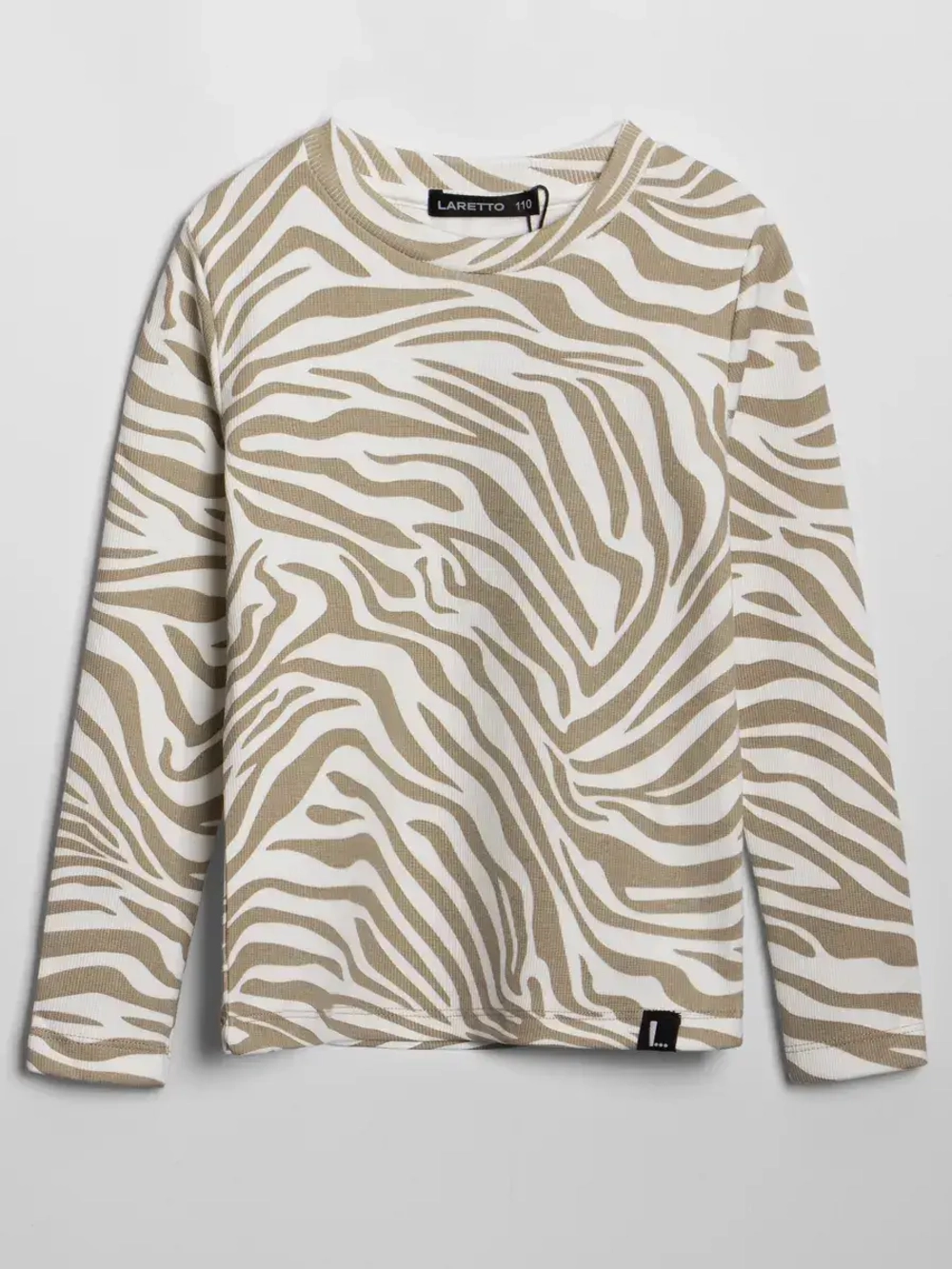 Лонгслив зебра для девочки на осень