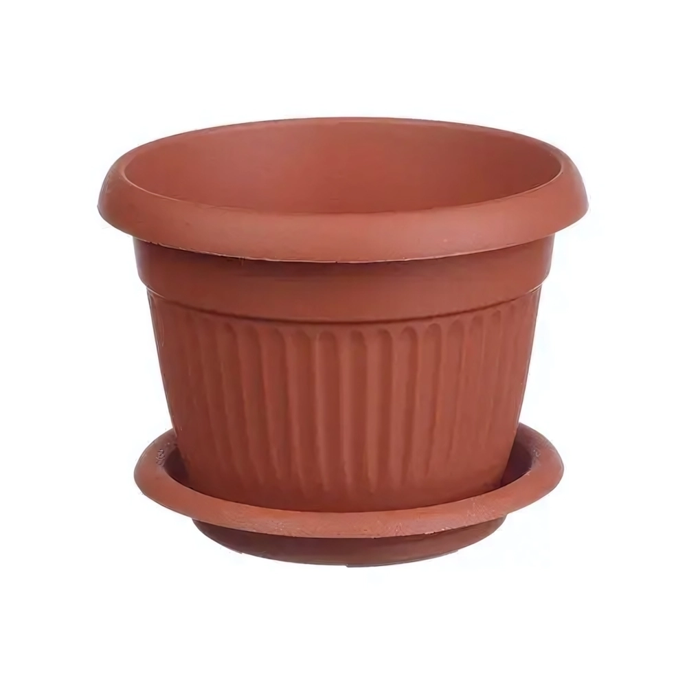 Кашпо ЛИВИЯ D240мм 4,6л с поддоном Терракотовый 0,195,24х0,24м