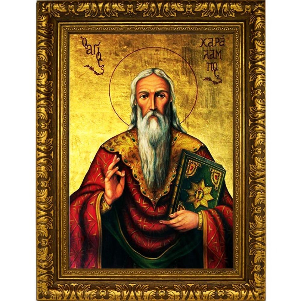 Харалампий Магнезийский священномученик. Икона на холсте.