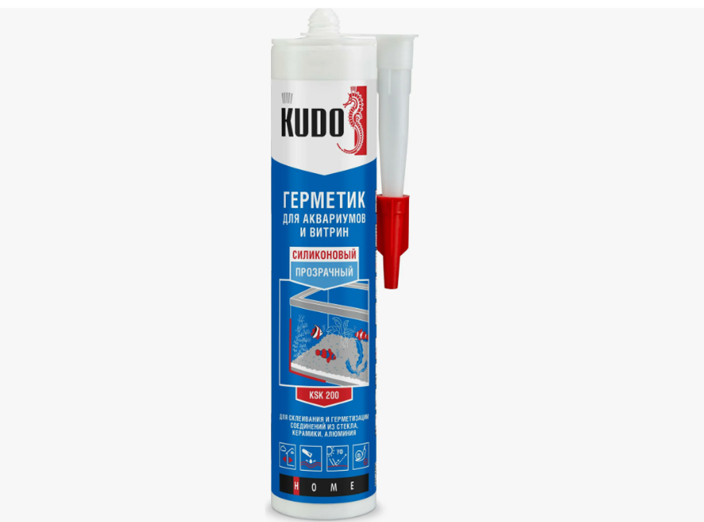 Герметик аквариумный силикон 280гр. Прозрачный KUDO