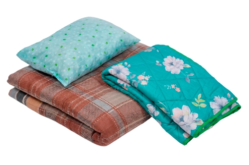 Комплект спального места 70х190 см для рабочих (матрас, подушка, одеяло / без белья)