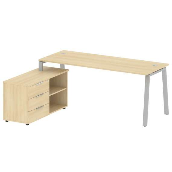 Метал Систем Рабочая станция с тумбой на А-образном м/к БА.РС-СТС-2.5 (L)