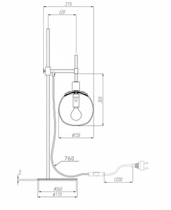 Настольная лампа Maytoni MOD221-TL-01-G