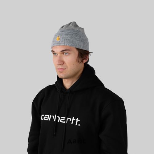 Шапка Carhartt WIP Chase Beanie артикул:I026222_grey_heather - купить в магазине Дайс