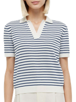 Поло MC Saint Barth Evonne Stripes tiny бел-голубая полоска