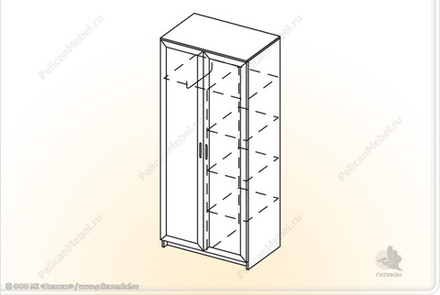 Шкаф с перегородкой Вояж ШК2