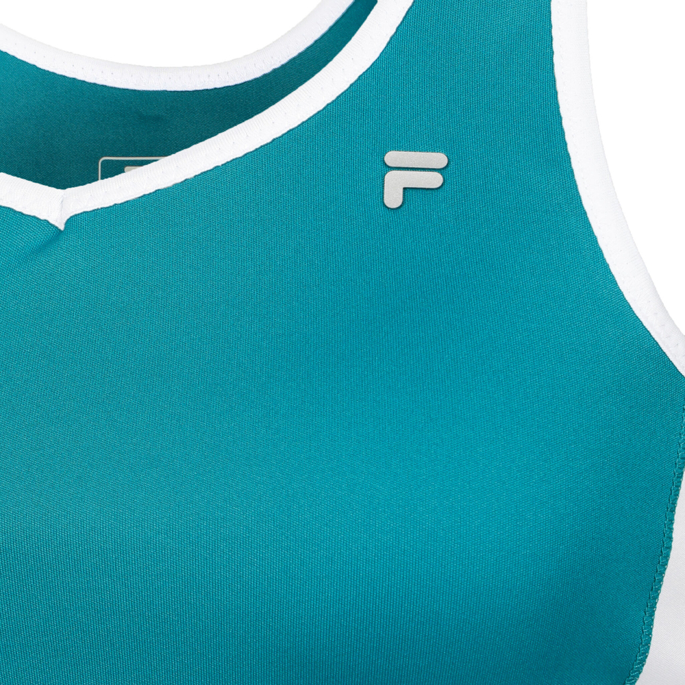 Женская теннисная майка Fila Celia Tank Top Women - Petrol, White