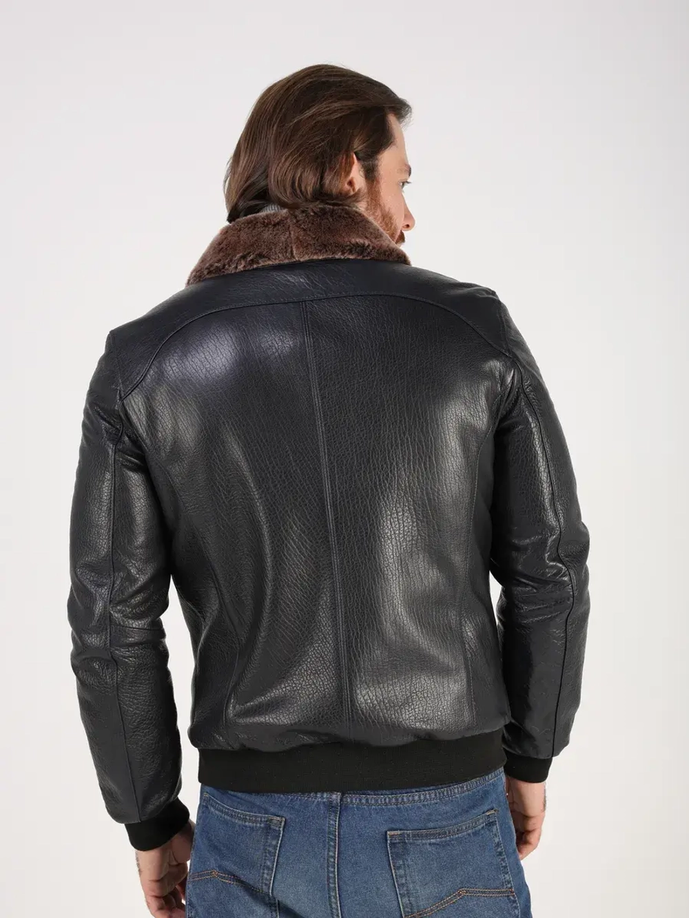 Дубленка зимняя куртка натуральная кожаная