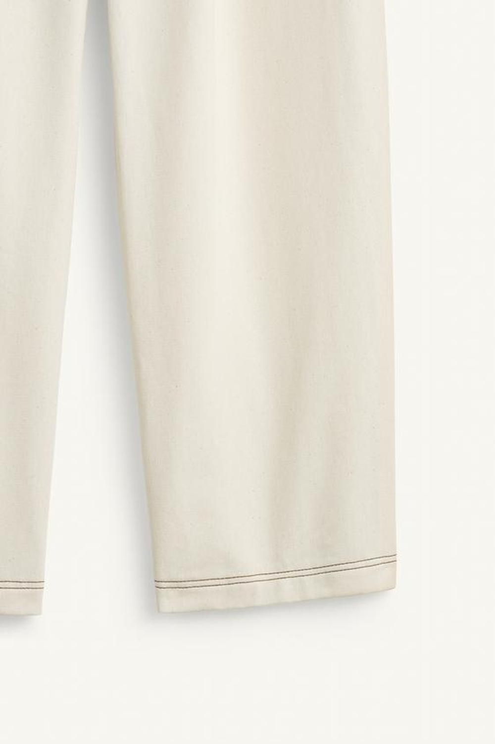 ZARA ПРЯМЫЕ БРЮКИ СВОБОДНОГО КРОЯ, ЭКРЮ