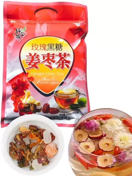 Чай БаБао лечебный с имбирем и розой 240 г