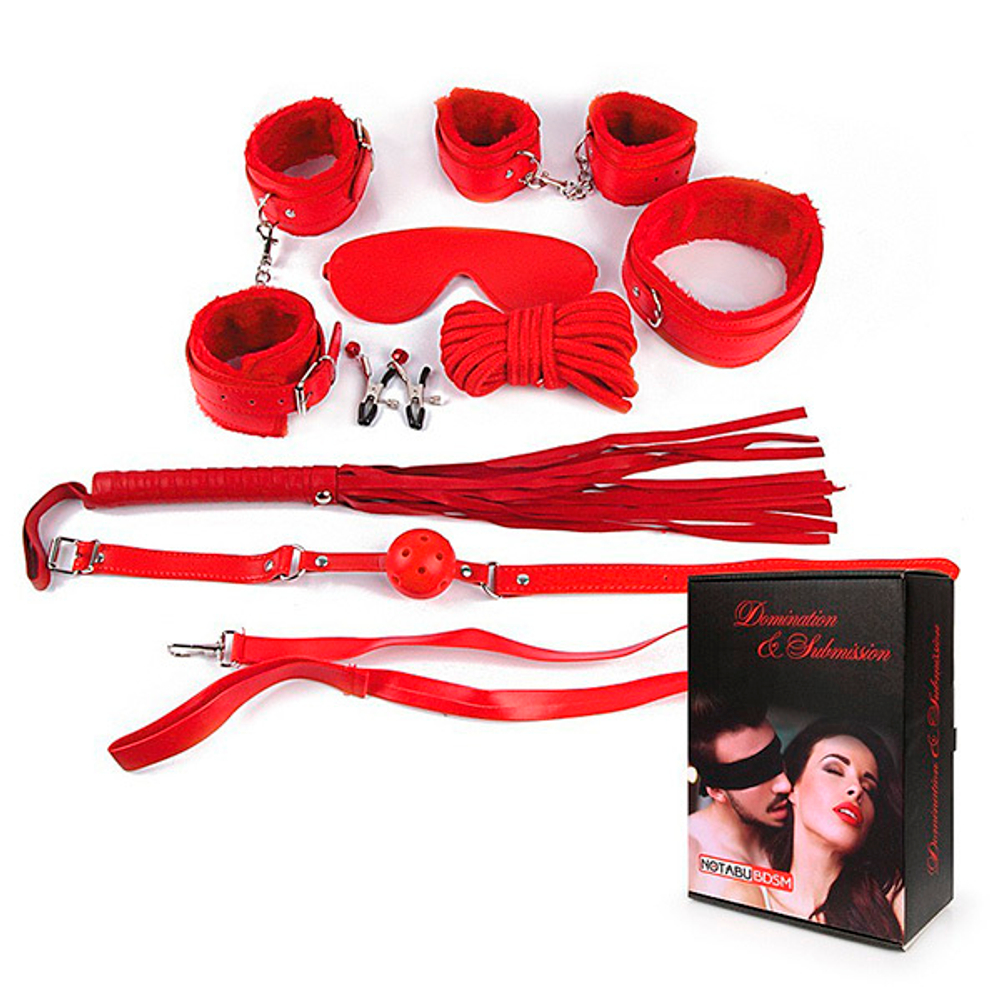 Пикантный красный набор БДСМ Bior Toys Notabu NTB-80331