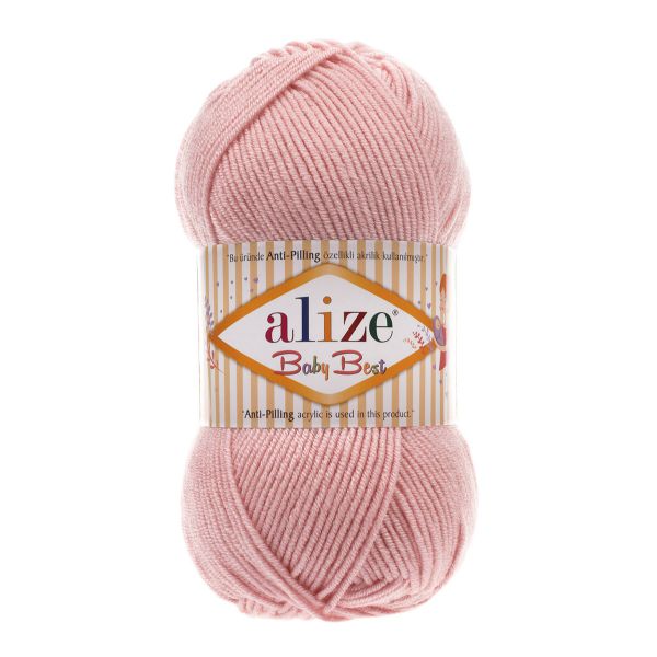 Пряжа Alize (Ализе) Baby Best / уп.5 мот. по 100 г, 240м, 161 пудра A