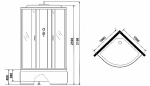 Душевая кабина Niagara Classic 67091414G 100x100 с гидромассажем