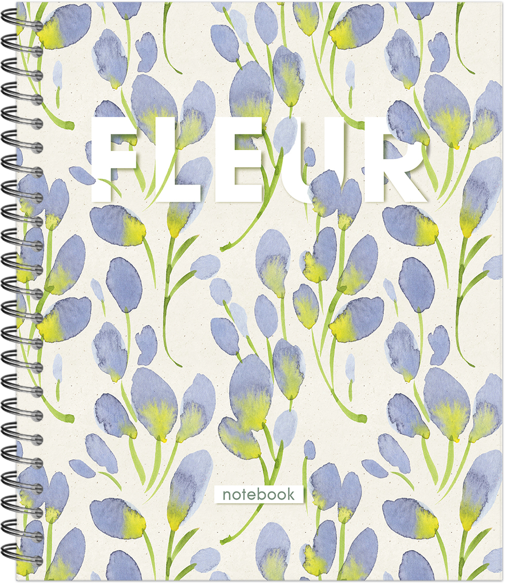 Тетрадь общая 48 листов на металлическом гребне "FLEUR"