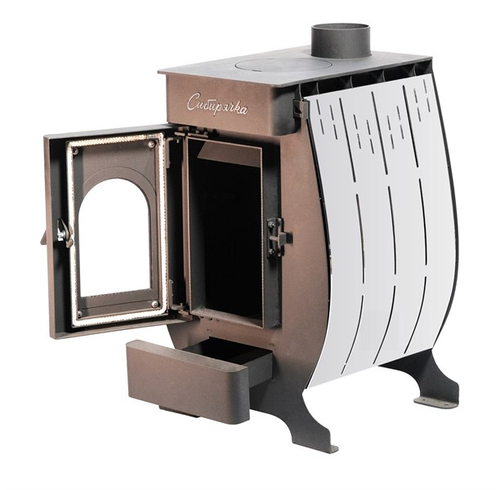 Печь воздухогрейная Сибирячка 6 кВт. Кожух из нержавеющей стали