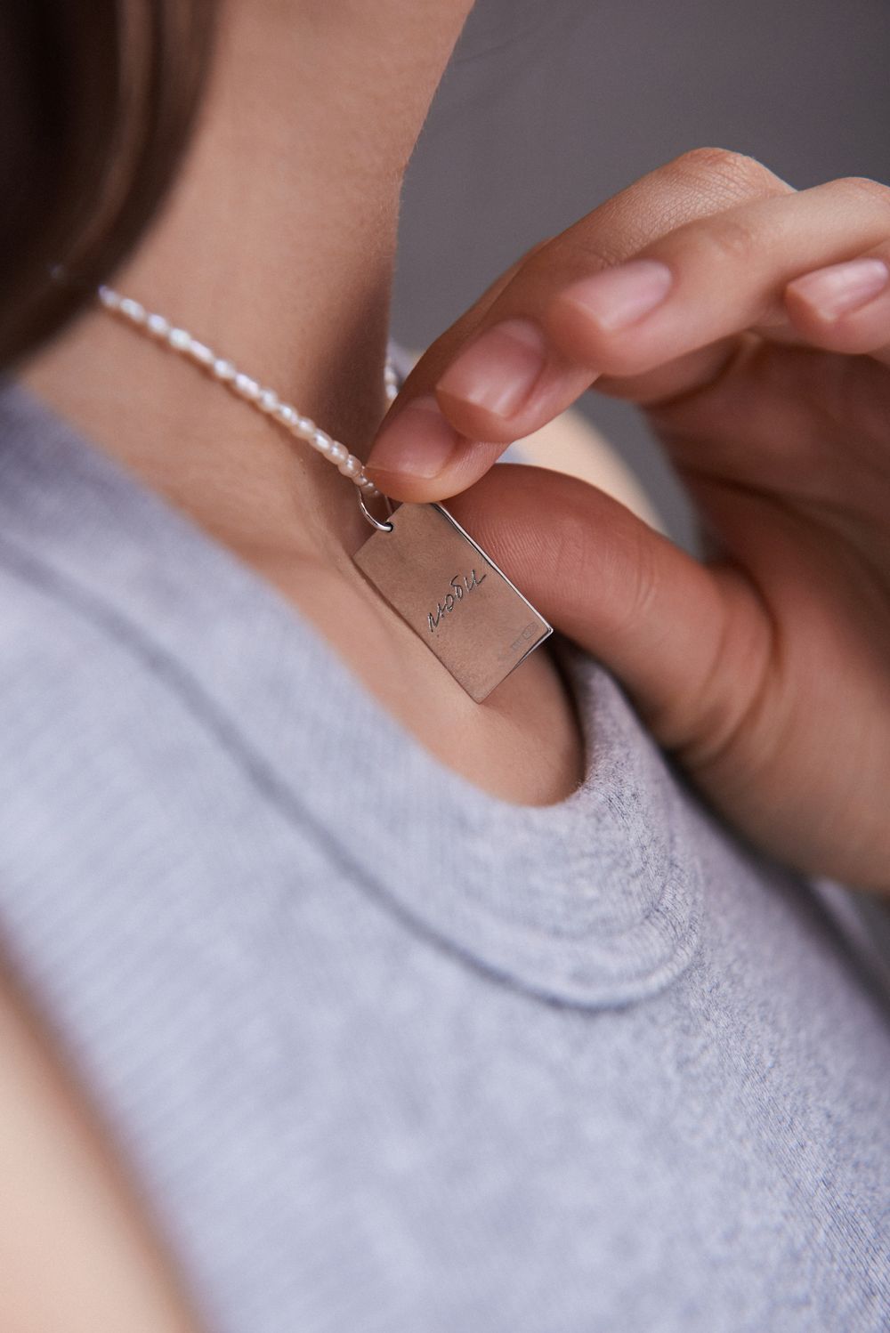 Подвеска карта таро Влюбленные малая родий La Lune