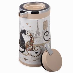 ТЕРМОС СО СТЕКЛ. КОЛБОЙ, 950 МЛ, КРЫШКА С КЛАПАНОМ, СЕРИЯ "ПАРИЖСКИЕ КОТЫ", СОХРАНЯЕТ ТЕМП-РУ ДО 24Ч