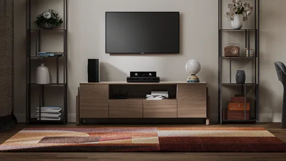 Тумба Basic под ТВ с нишей ширина 170 см (натуральный дуб)