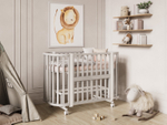 Кроватка детская Incanto Nova Lux c наклоном дна цвет серый/белый