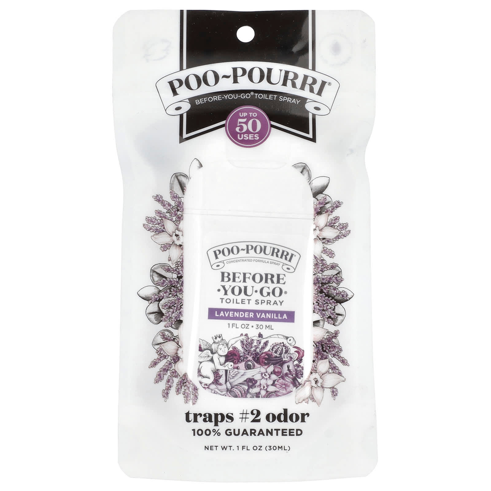 Poo-Pourri, Туалетный спрей Before-You-Go®, лаванда и ваниль, 30 мл (1 жидк. Унция)