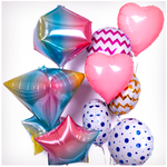 Шар (18"/46 см) Звезда, Нежная радуга, Градиент 1 шт.