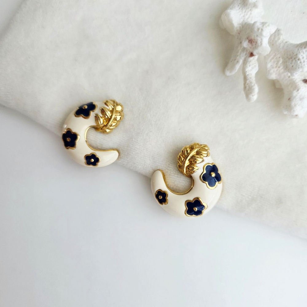 Клипсы Ivana в цветочек