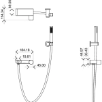 Смеситель для ванны с душем Boheme Stick 123-BB черный