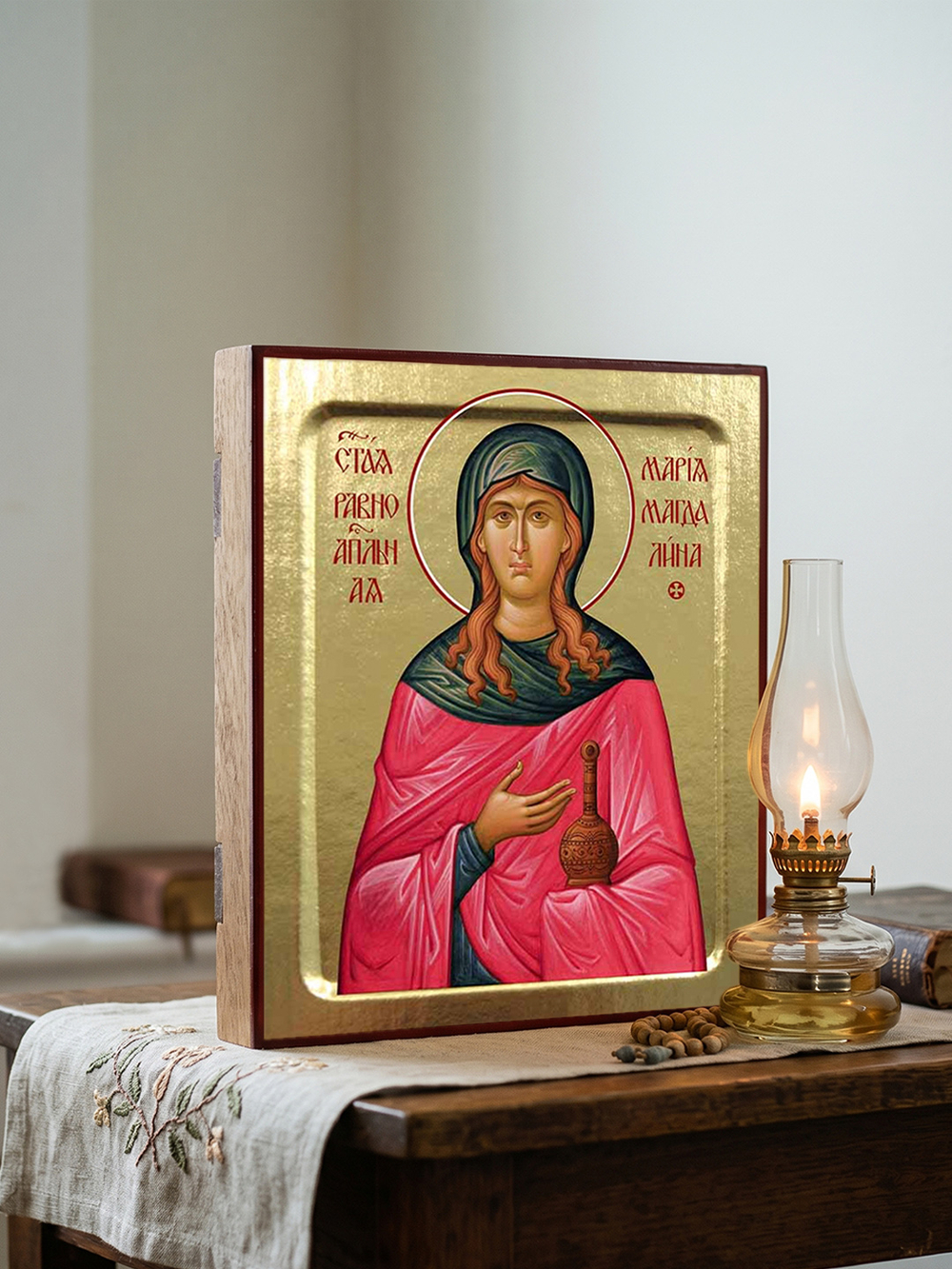 Икона Марии Магдалины, равноапостольной на дереве: 125 х 160 (Синопсисъ)