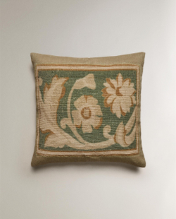 Zara Home наволочка декоративная из льна, зелёный, 50x50 см