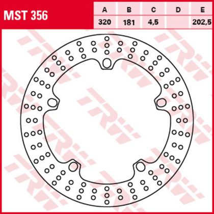 Диск тормозной TRW MST356