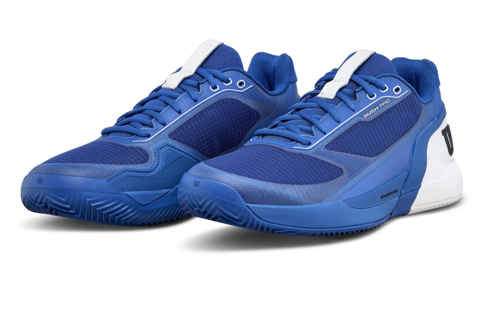 Мужские кроссовки теннисные Wilson Rush Pro 5 Clay - deja vu blue/white/black
