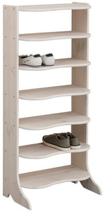 Обувница деревянная Твист из массива сосны, белая