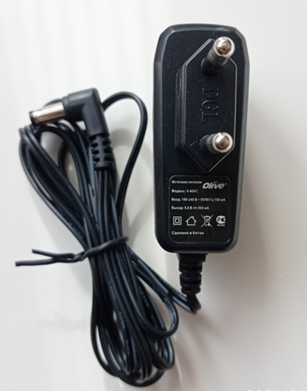 Блок питания 0.5А-220В/5В Штекер питания D=5.5мм