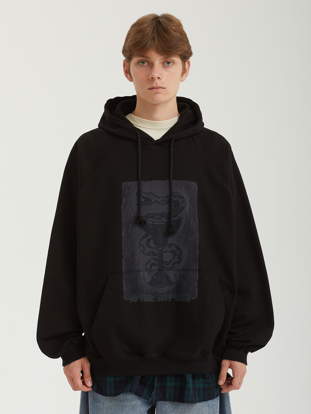 Мужская Толстовка Snake Print Shirt Layered